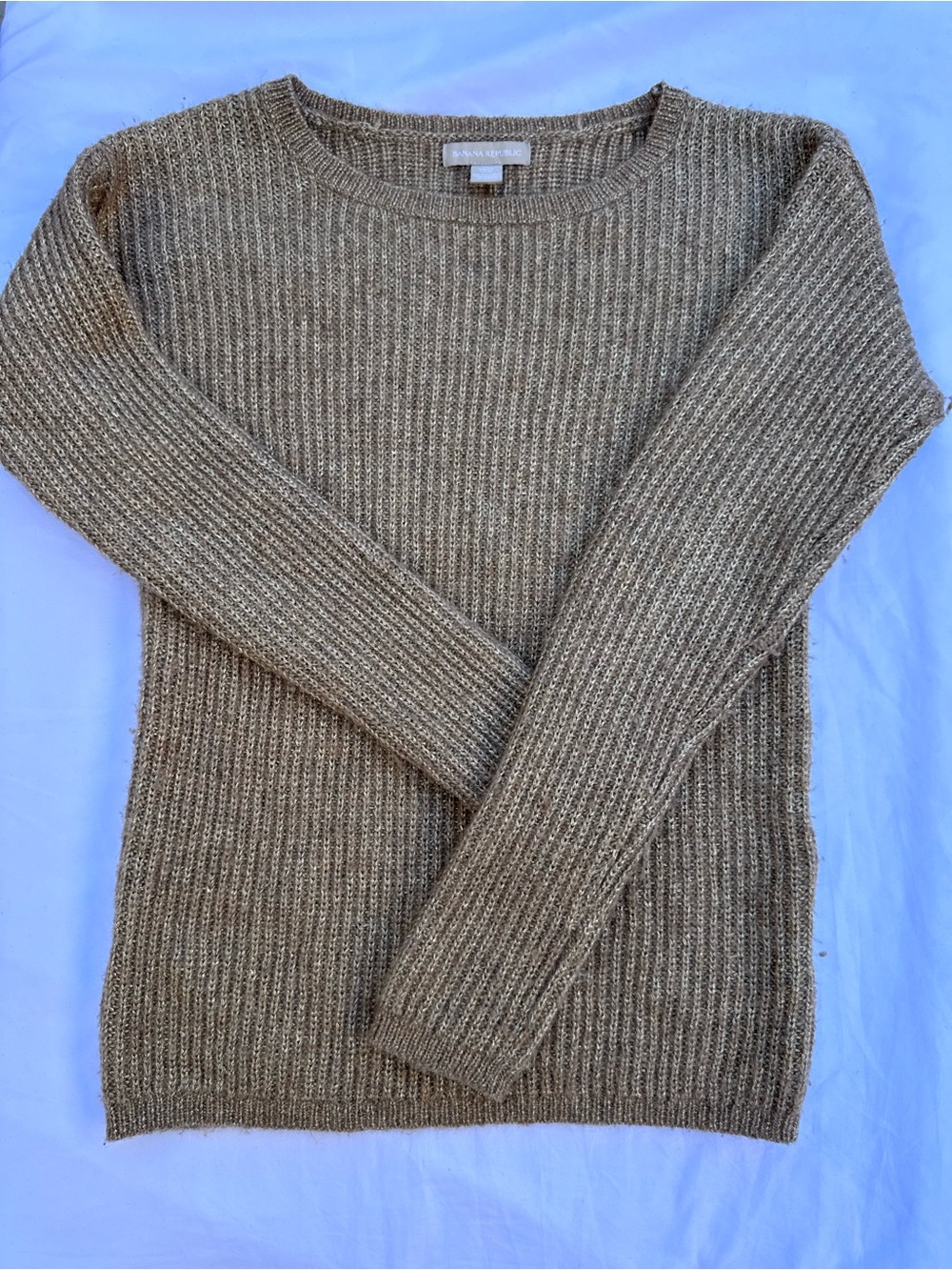 Banana Republic M Crewneck Wool/ Alpaca Blend Sweater Preppy Old Money Knit